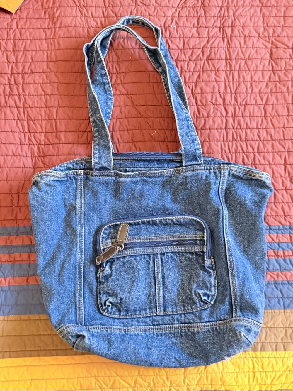 Source Unknown Denim Shoulder Bag in Blue